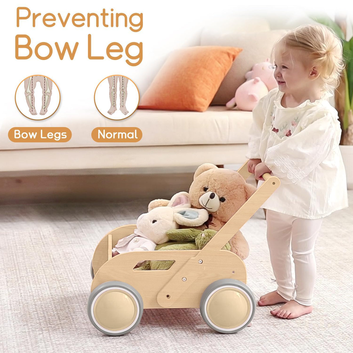 Wooden Baby Push Walker D4388