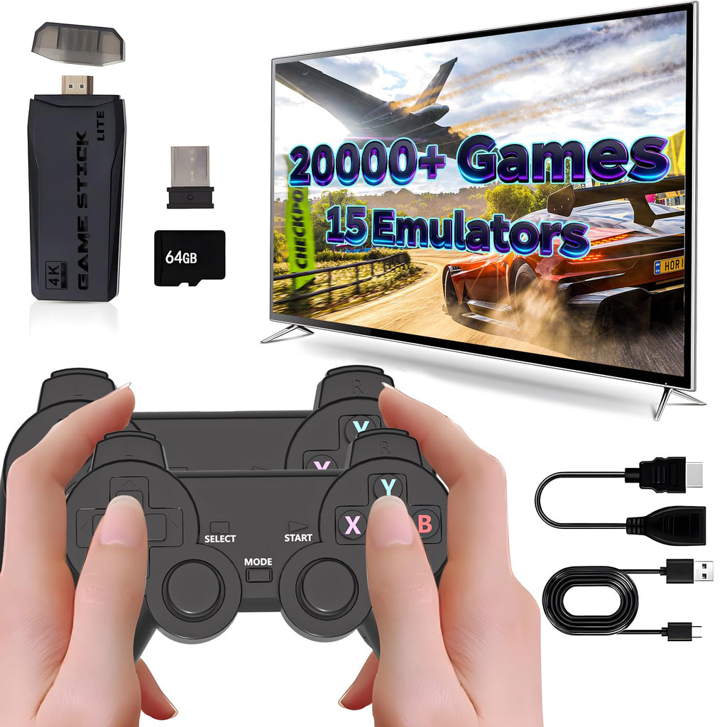 Retro Game Console with 2.4G Wireless Controllers H85689