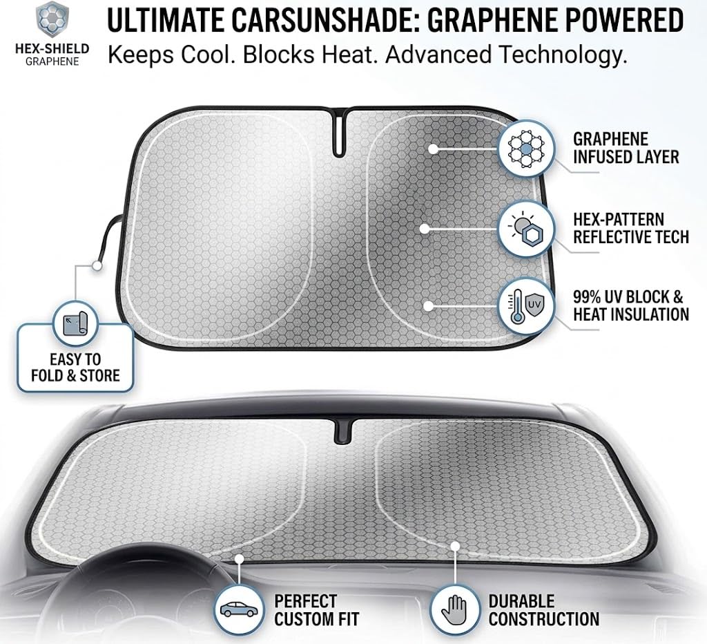 Car Windshield Sun Shade Graphene UV Protection V970