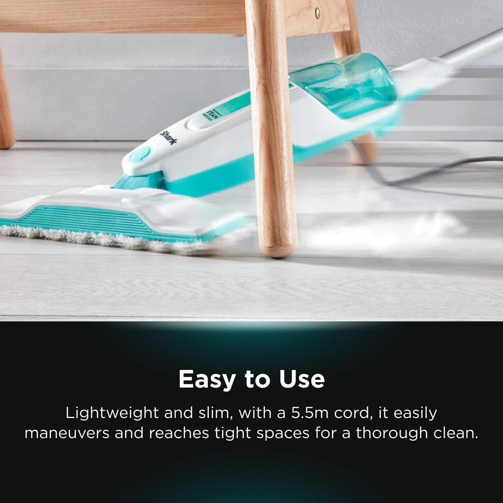 White Steam Mop Hard Floor Cleaner with XL Removable Water Tank X581