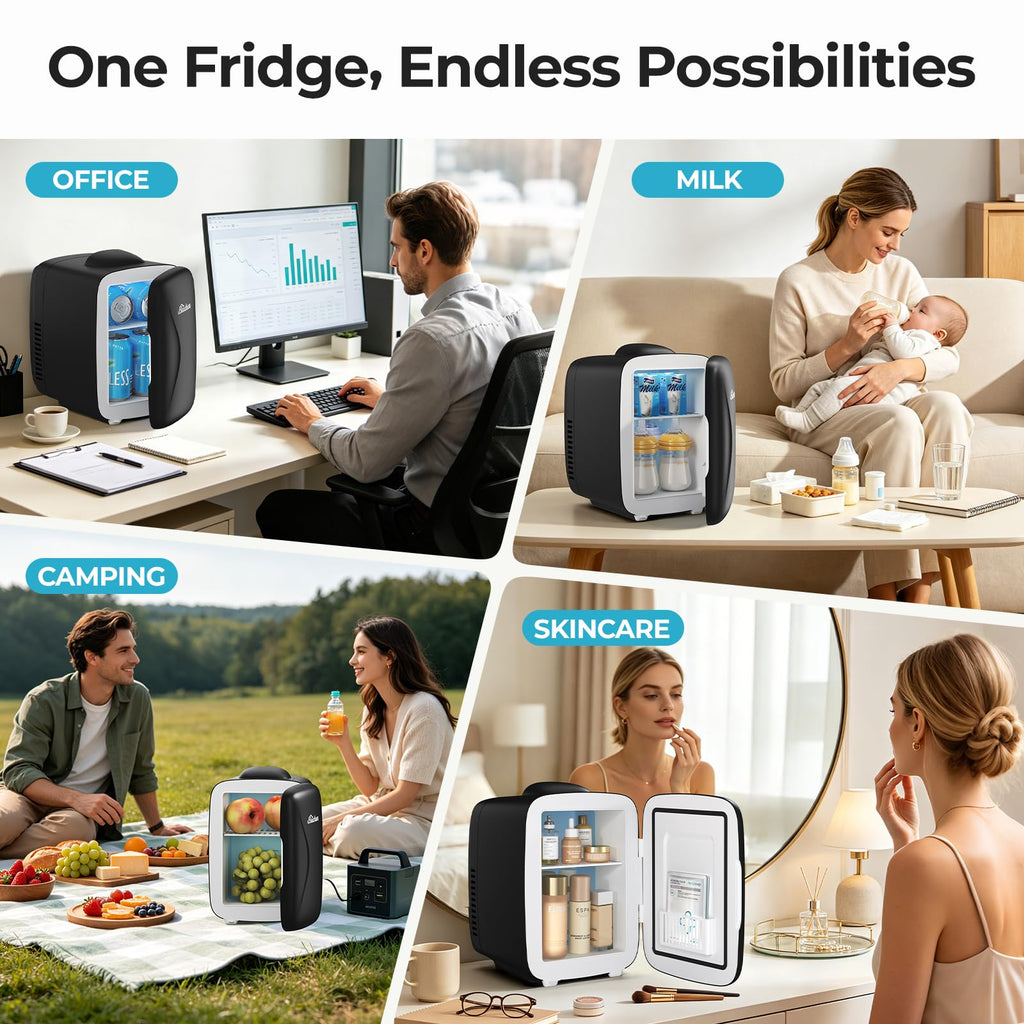 4L 6 Can Portable Mini Fridge C7356