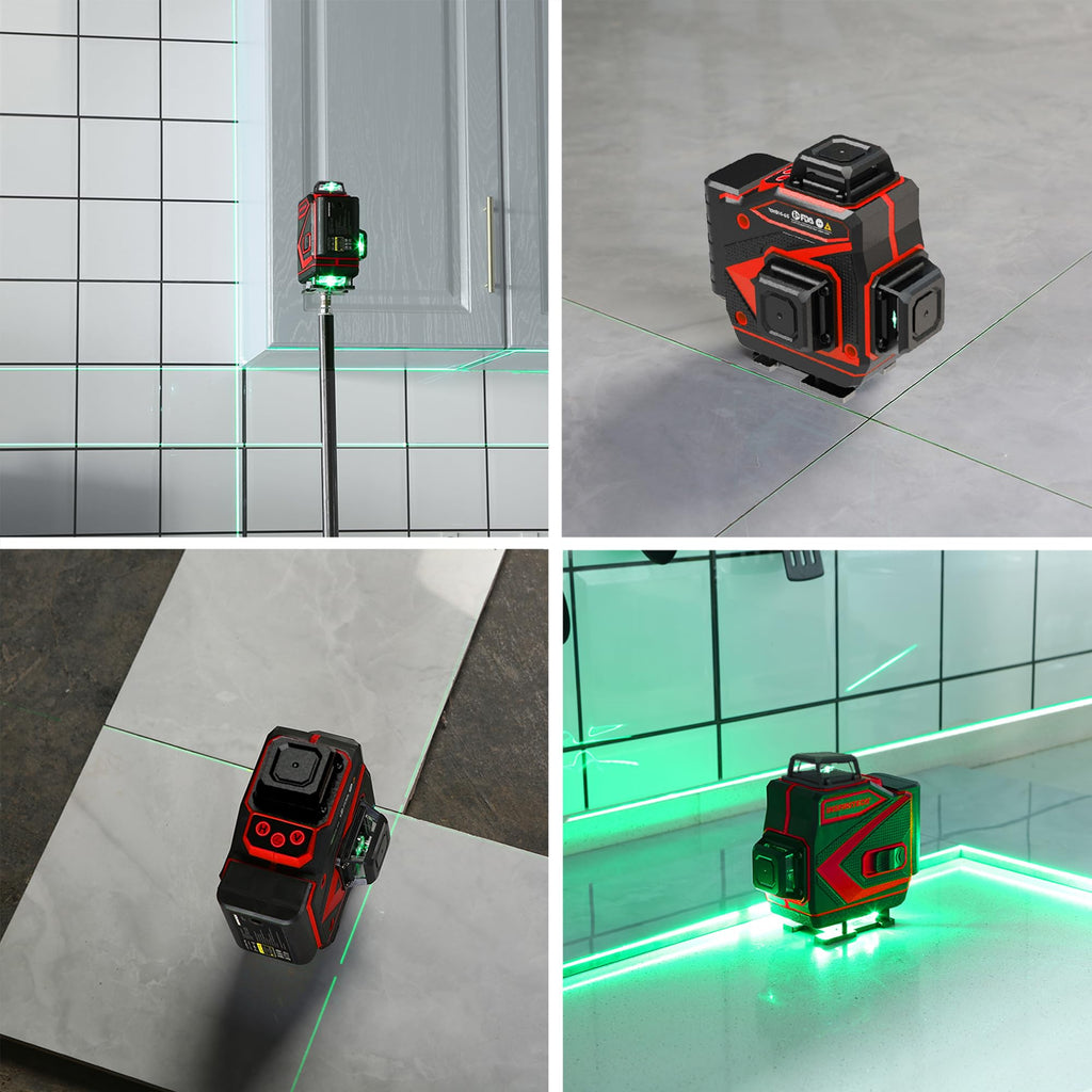 360 Self Leveling Green Beam Cross Line Laser Level J7298
