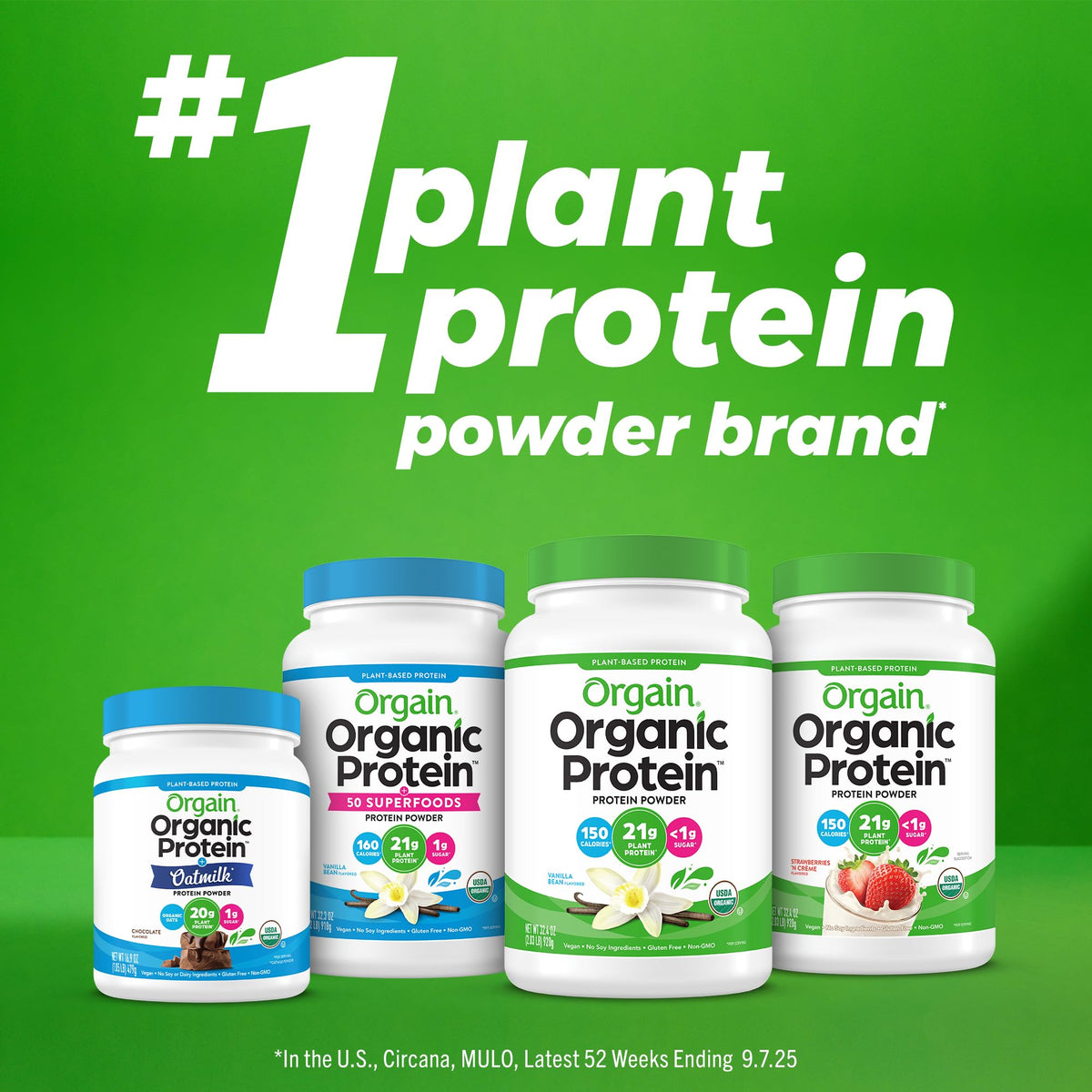 Organic Vegan Protein Powder, Vanilla, 1.25lb P876