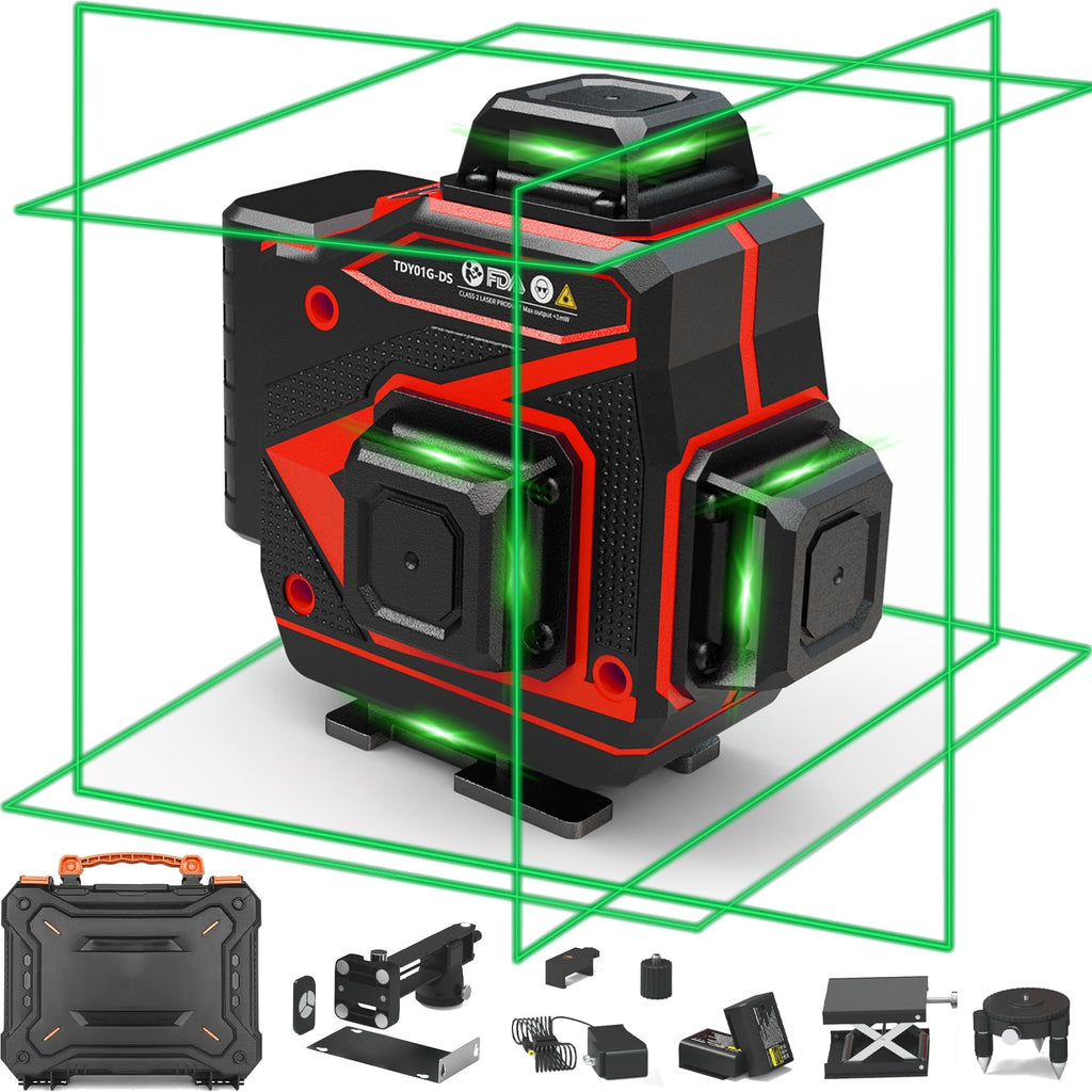 360 Self Leveling Green Beam Cross Line Laser Level J7298