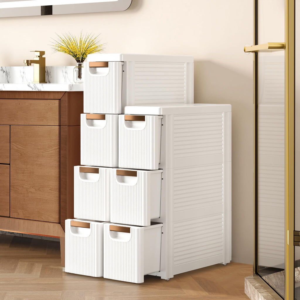 3 Drawer White Rolling Storage Cabinet K758751