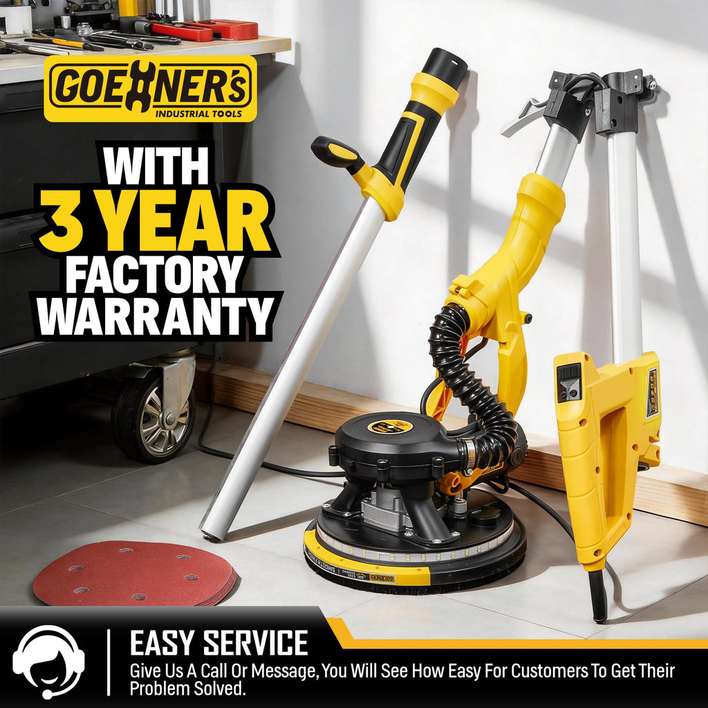 950W Electric Drywall Sander with Vacuum Dust Collector G8606