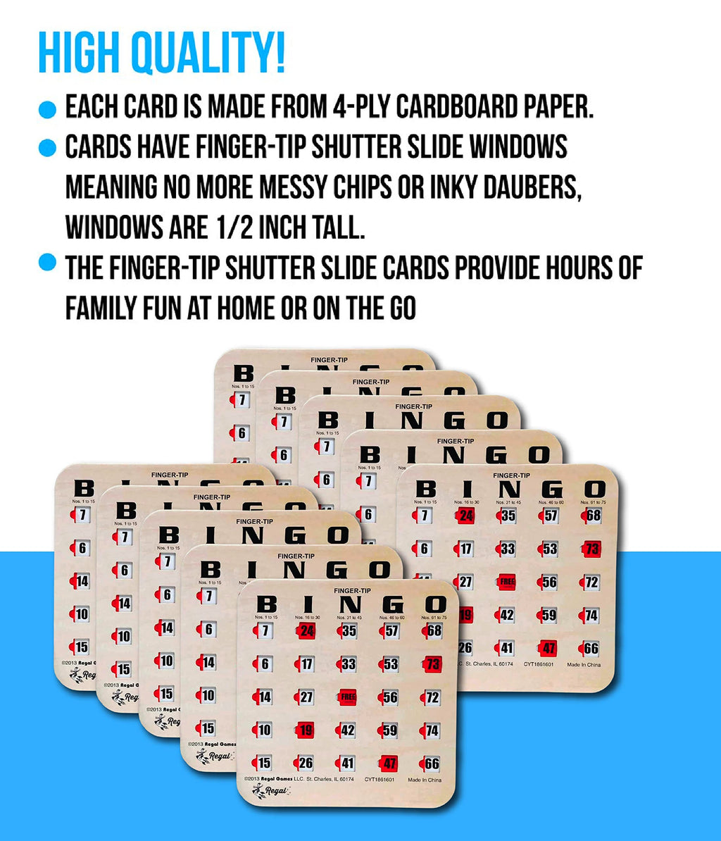 Large Print Reusable Bingo Cards 100 Pack P8116