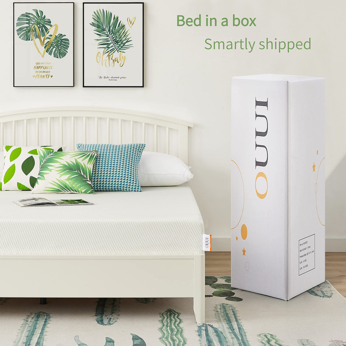 5 Inch Green Tea Cooling Gel Memory Foam Twin XL Mattress E78245