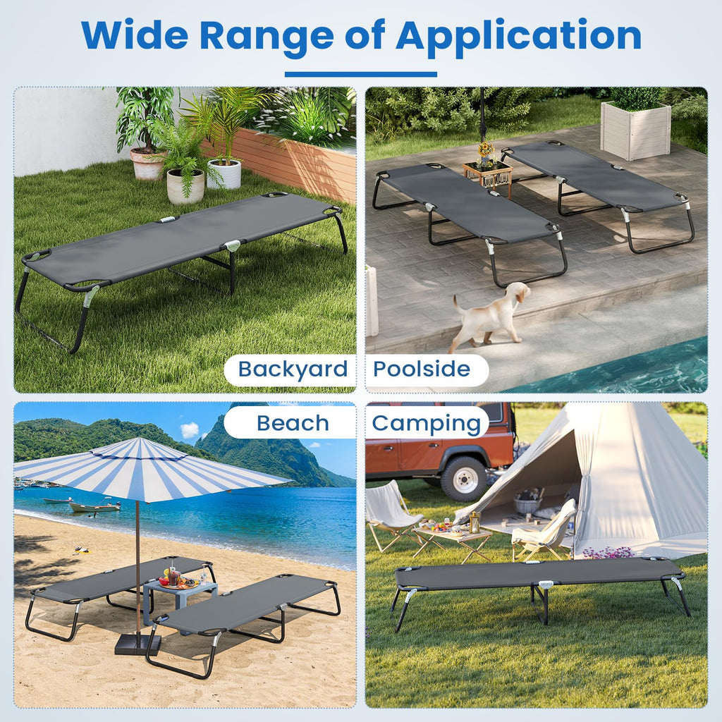 Folding Camping Cot Portable Ultralight Compact Sleeping Cot Bed Oxford Fabric Z16664