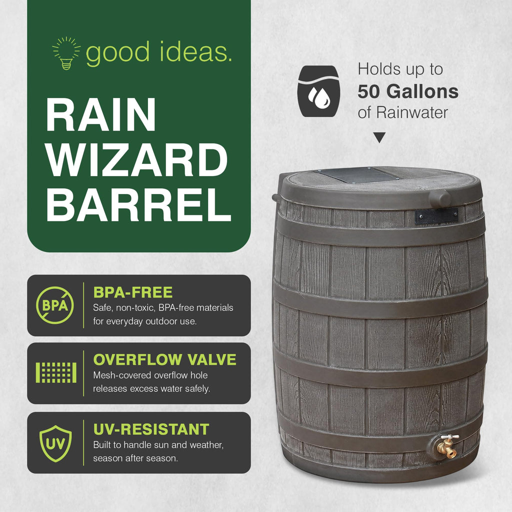 50 Gallon Oak Water Collection Barrel T6055