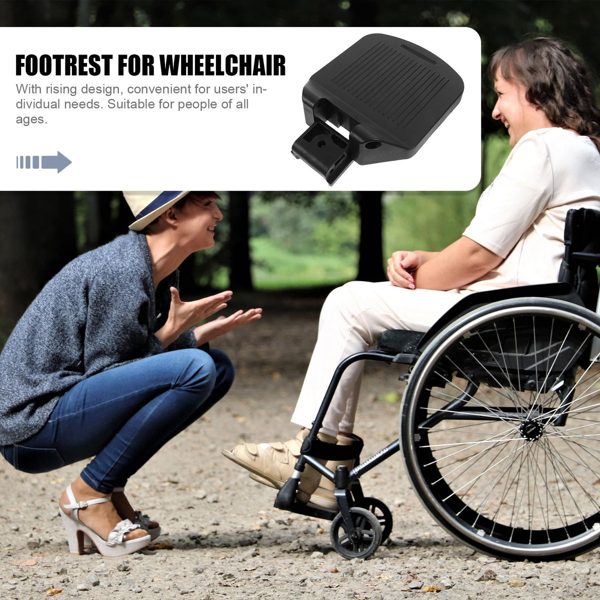 2pcs Universal Adjustable Wheelchair Leg Rest Foot Pedals G1455