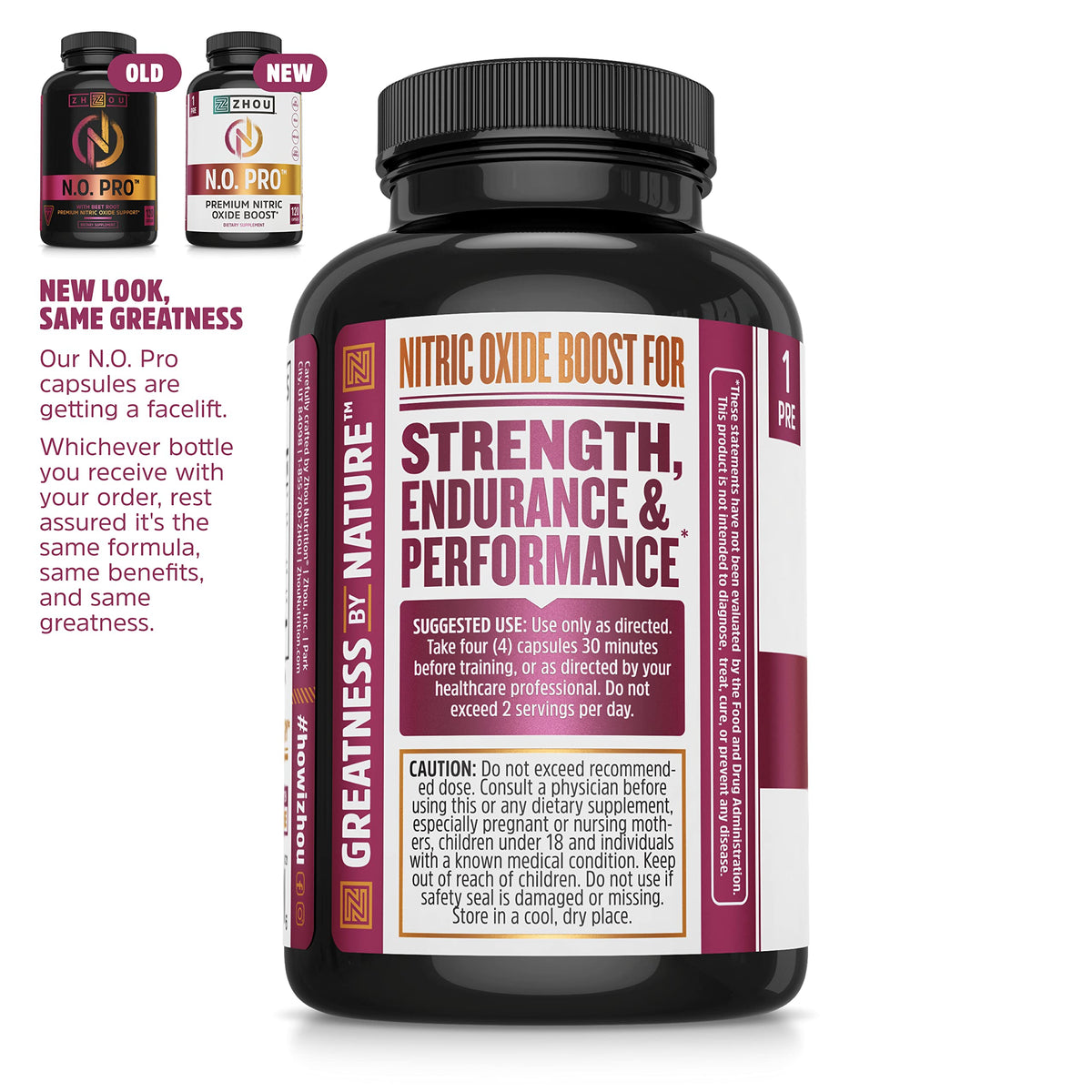 Nitric Oxide Supplement with Beet Root & L Arginine, 120 Veggie Capsules D344296
