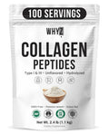 Bovine Collagen Peptides Powder, Hydrolyzed Type I & III, Grass-Fed Unflavored, 2.4lb I3984