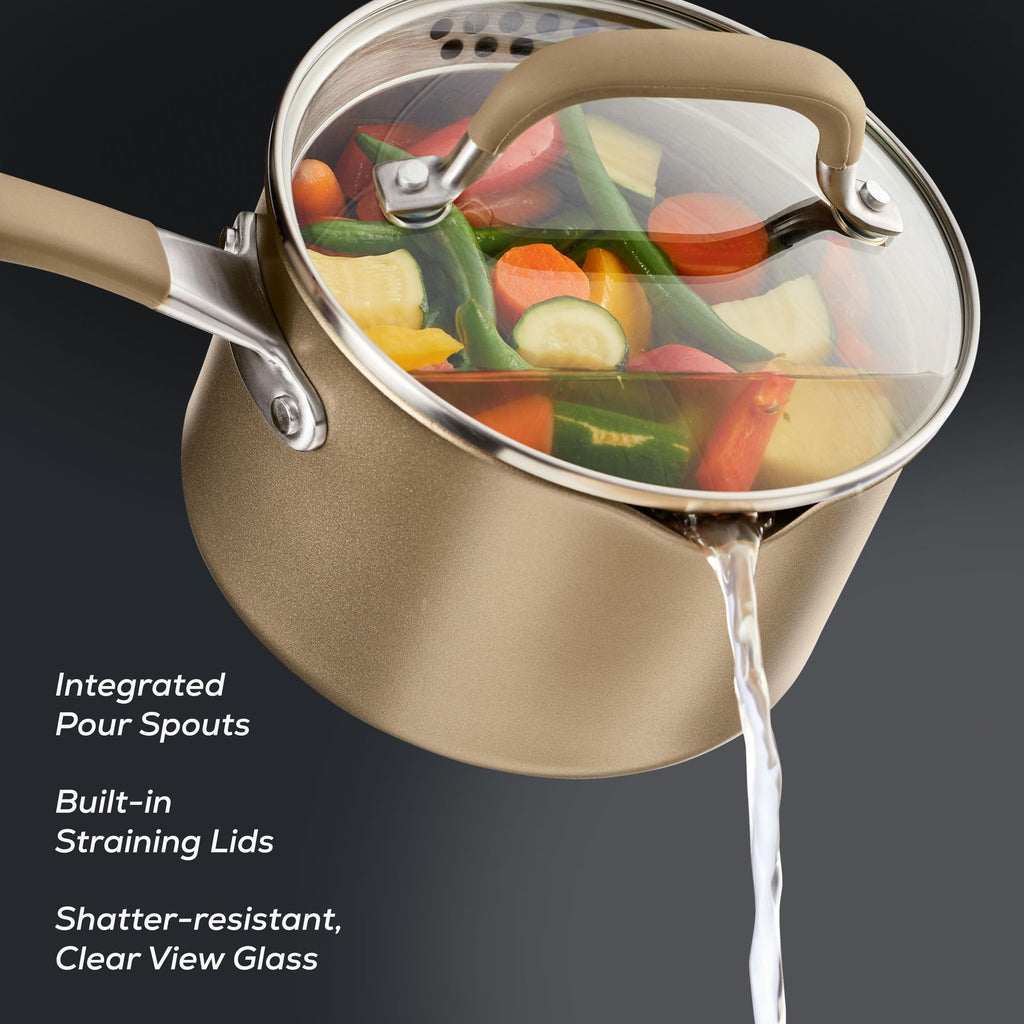 Bronze 12-Piece Induction Pots and Pans Set H3599