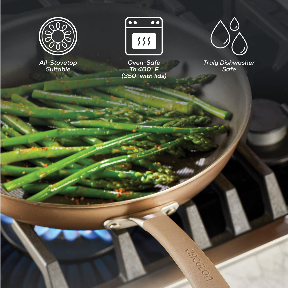 Bronze 12-Piece Induction Pots and Pans Set H3599