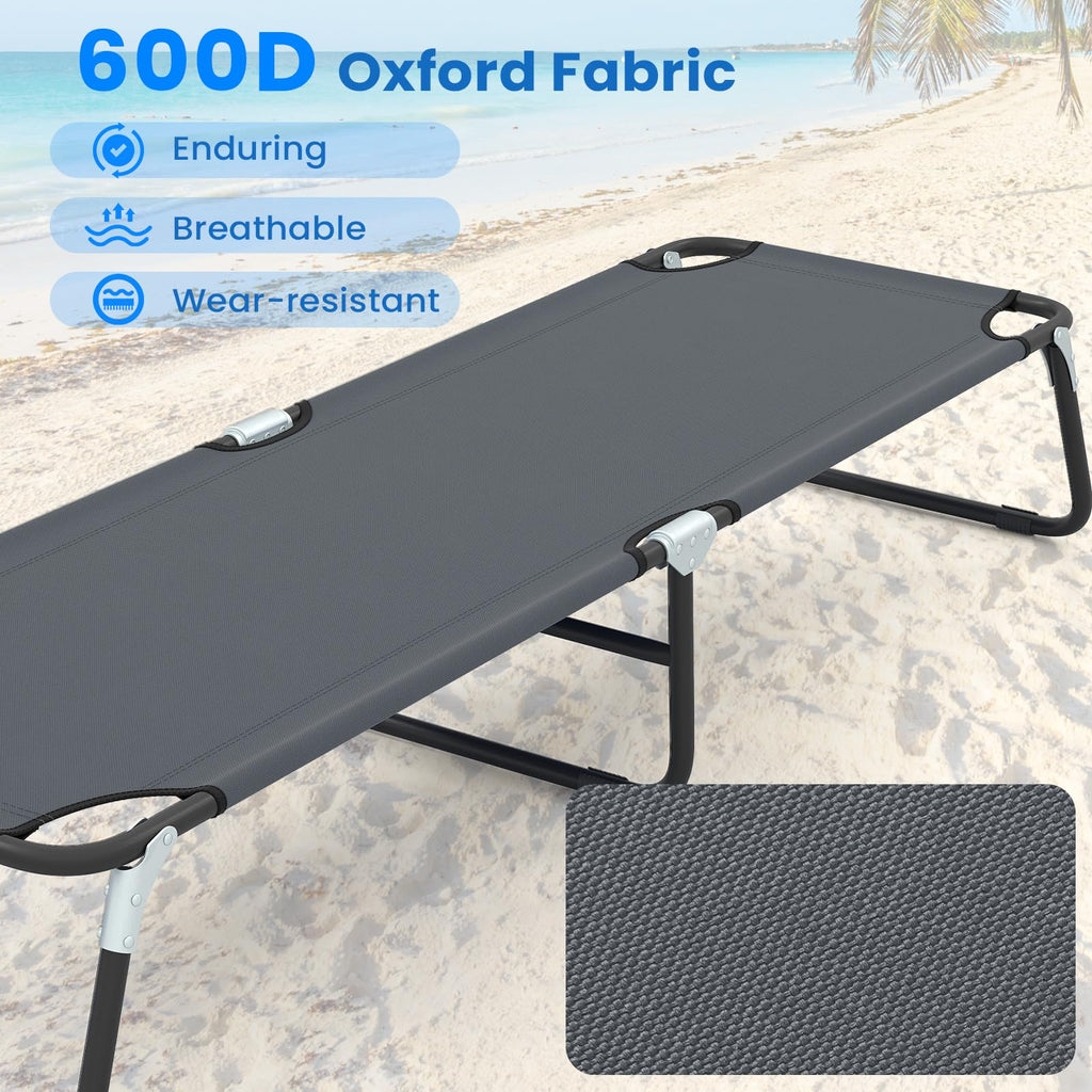 Folding Camping Cot Portable Ultralight Compact Sleeping Cot Bed Oxford Fabric Z16664