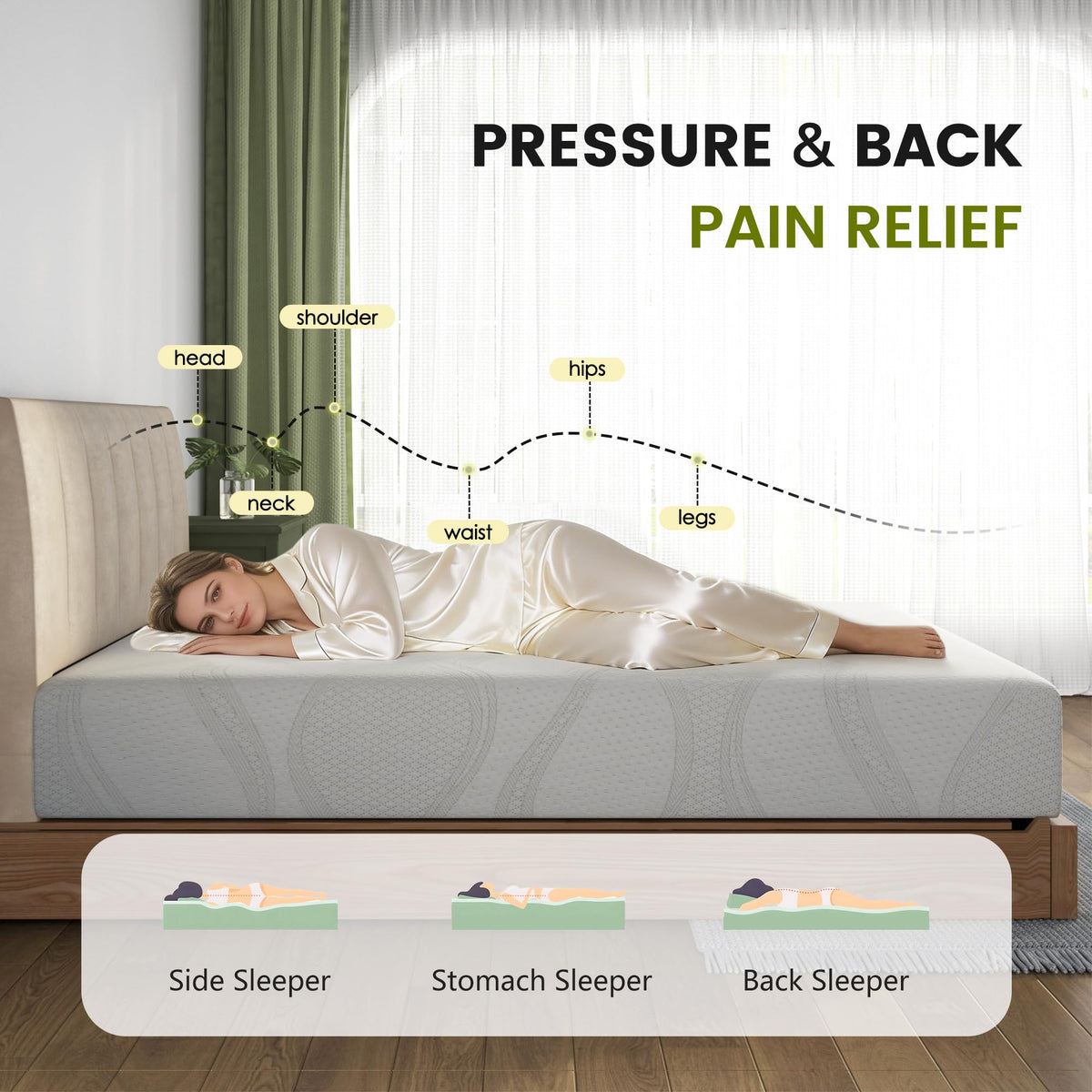6 Inch Twin Memory Foam Mattress L966653