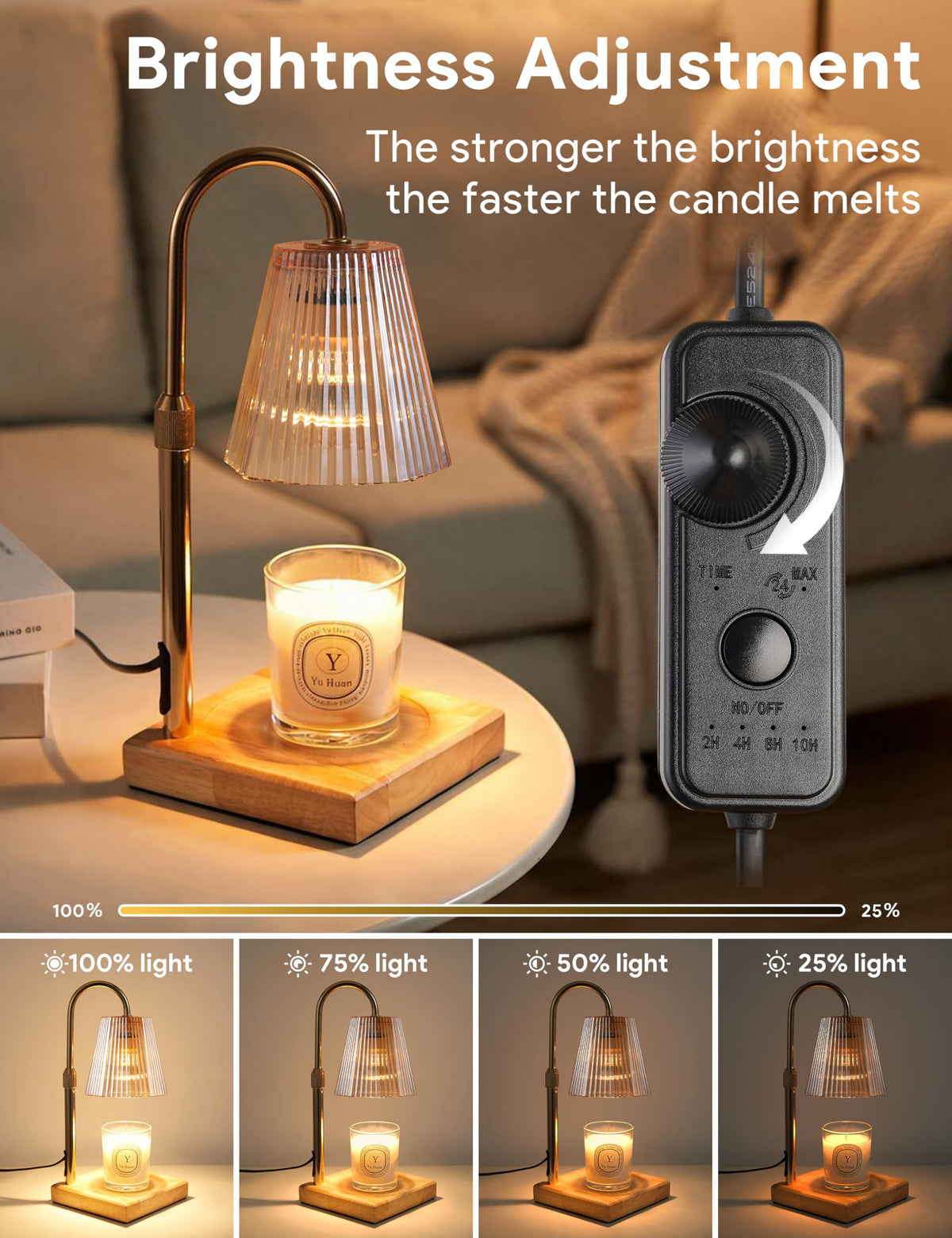 Candle Warmer Lamp Gold E882