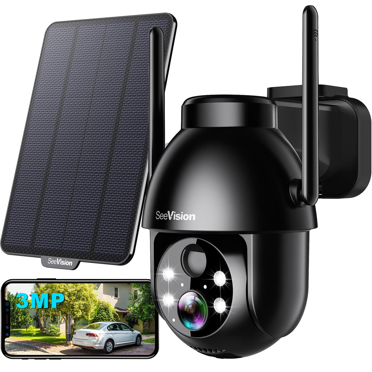 2K PTZ Wireless Security Camera with Spotlight E886