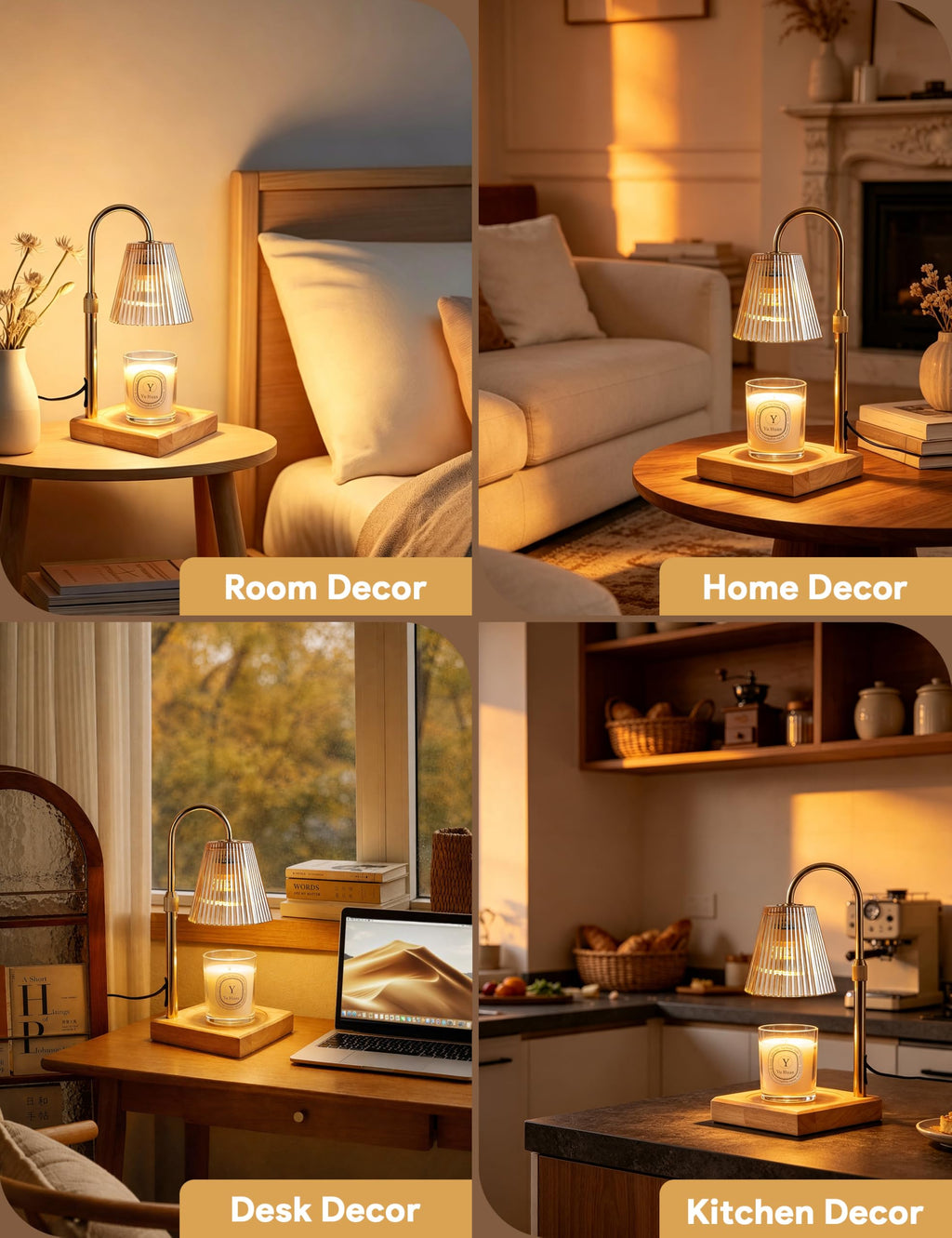Candle Warmer Lamp Gold E882