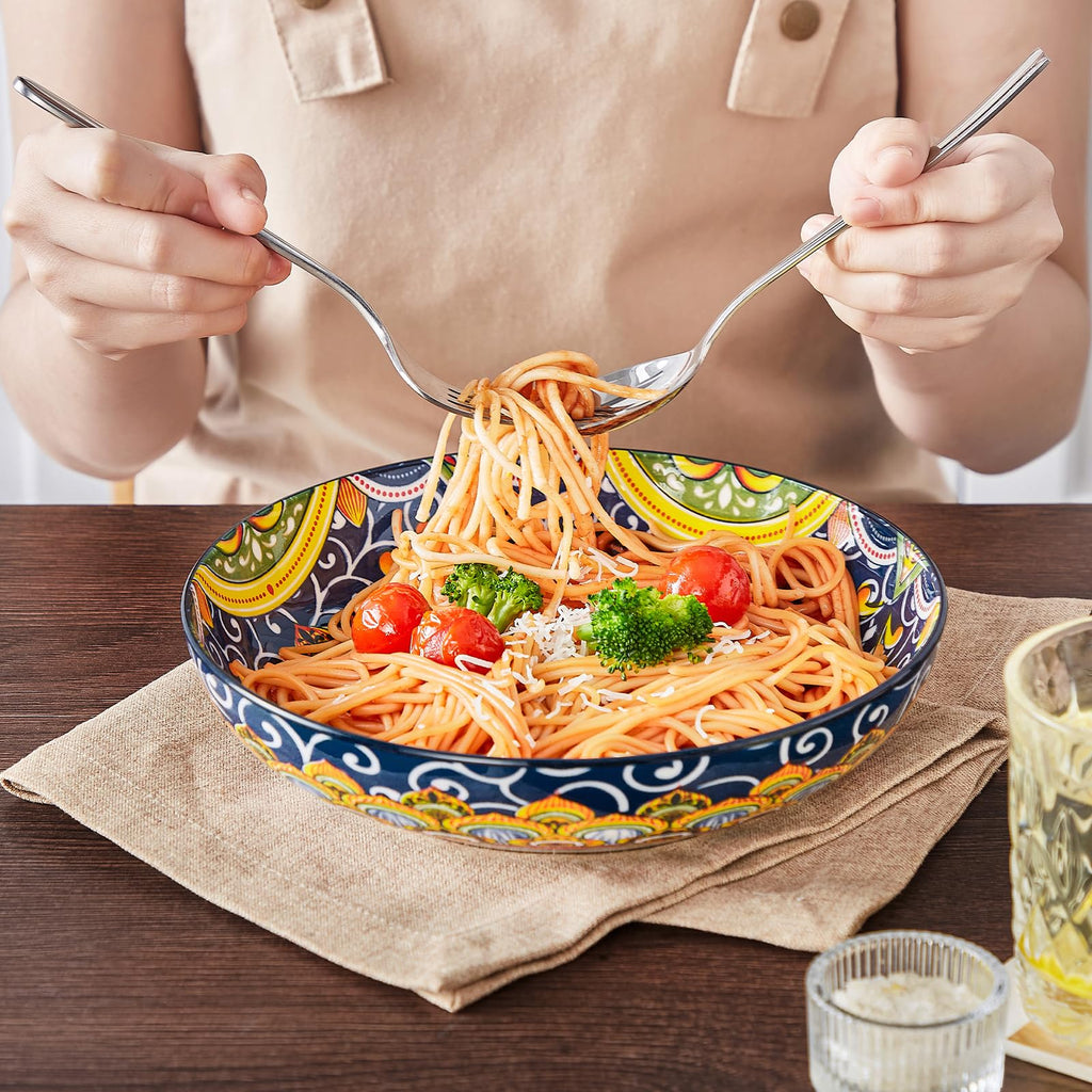 42 oz Ceramic Pasta Bowls Set of 4 W7509