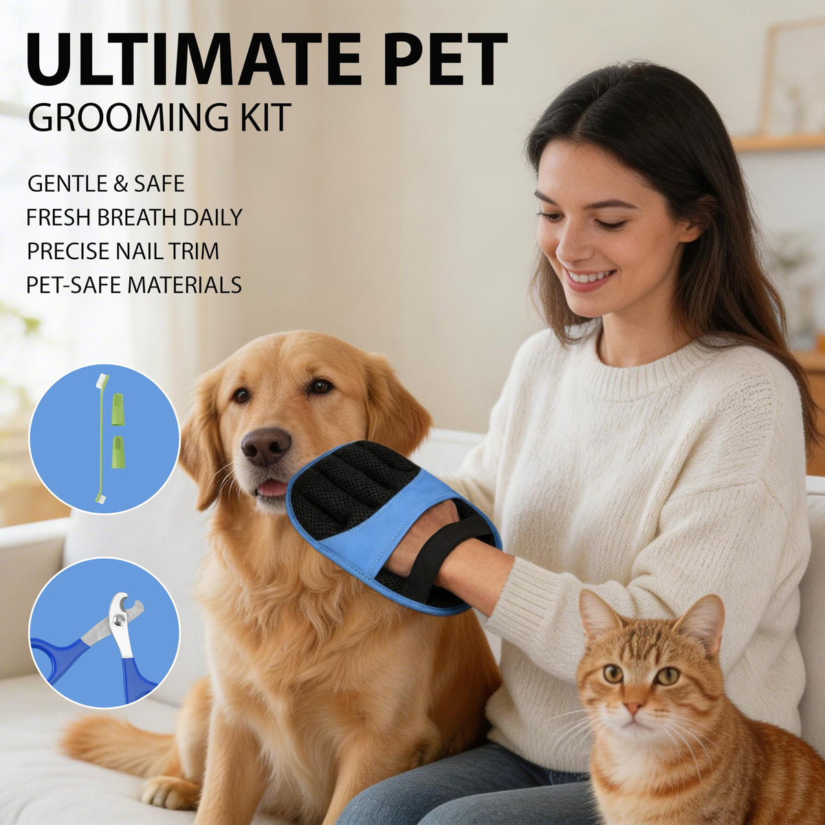 3-in-1 Pet Grooming Kit Y397