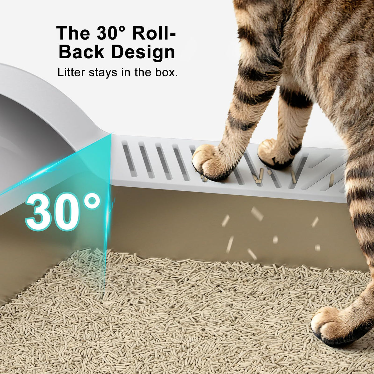 XL Enclosed High Sided Stainless Steel Cat Litter Box with Lid D533844