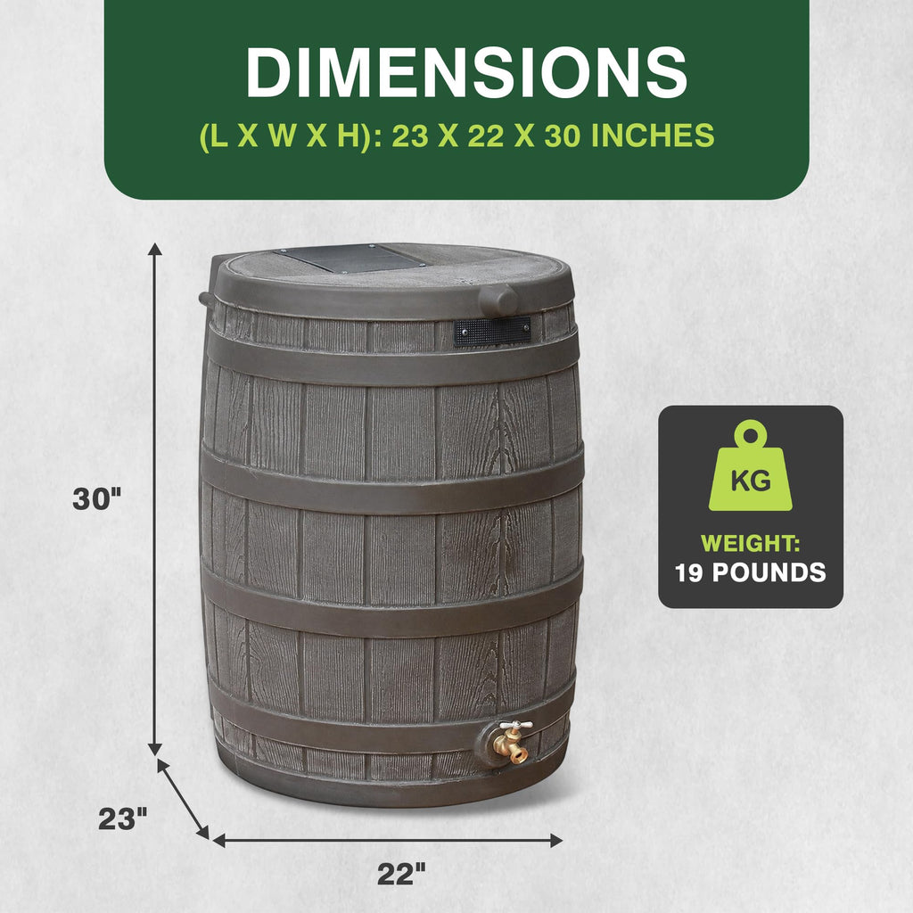 50 Gallon Oak Water Collection Barrel T6055