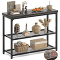 32" 3-Tier Oak Grey Console Table J18961