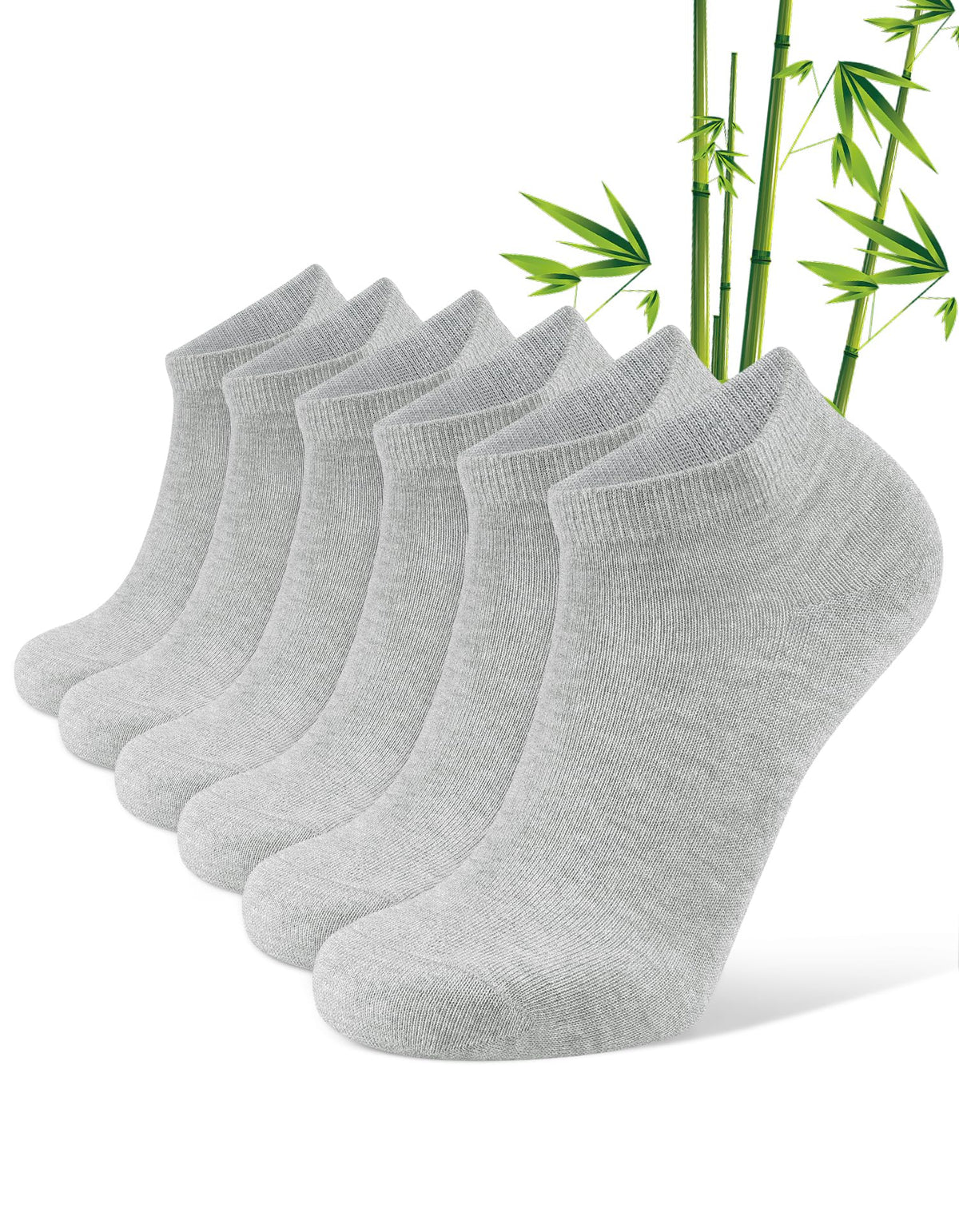 Bamboo Viscose Thin Ankle Socks 6 Pairs N386049