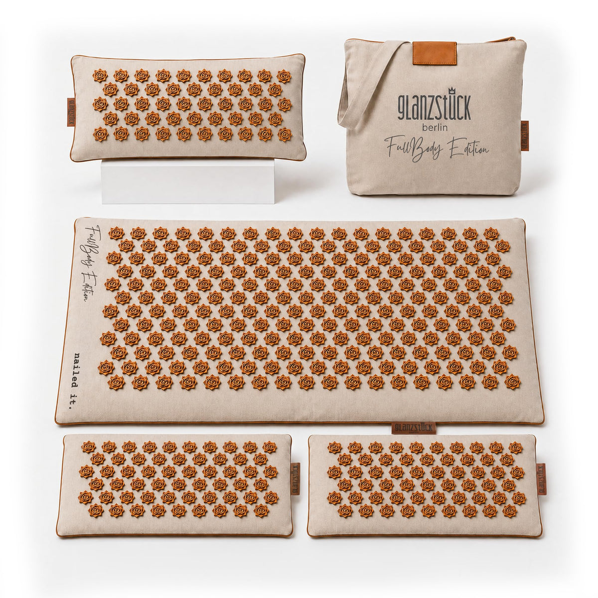 XXL Acupressure Mat Set with Pillow & Carry Bag N11156