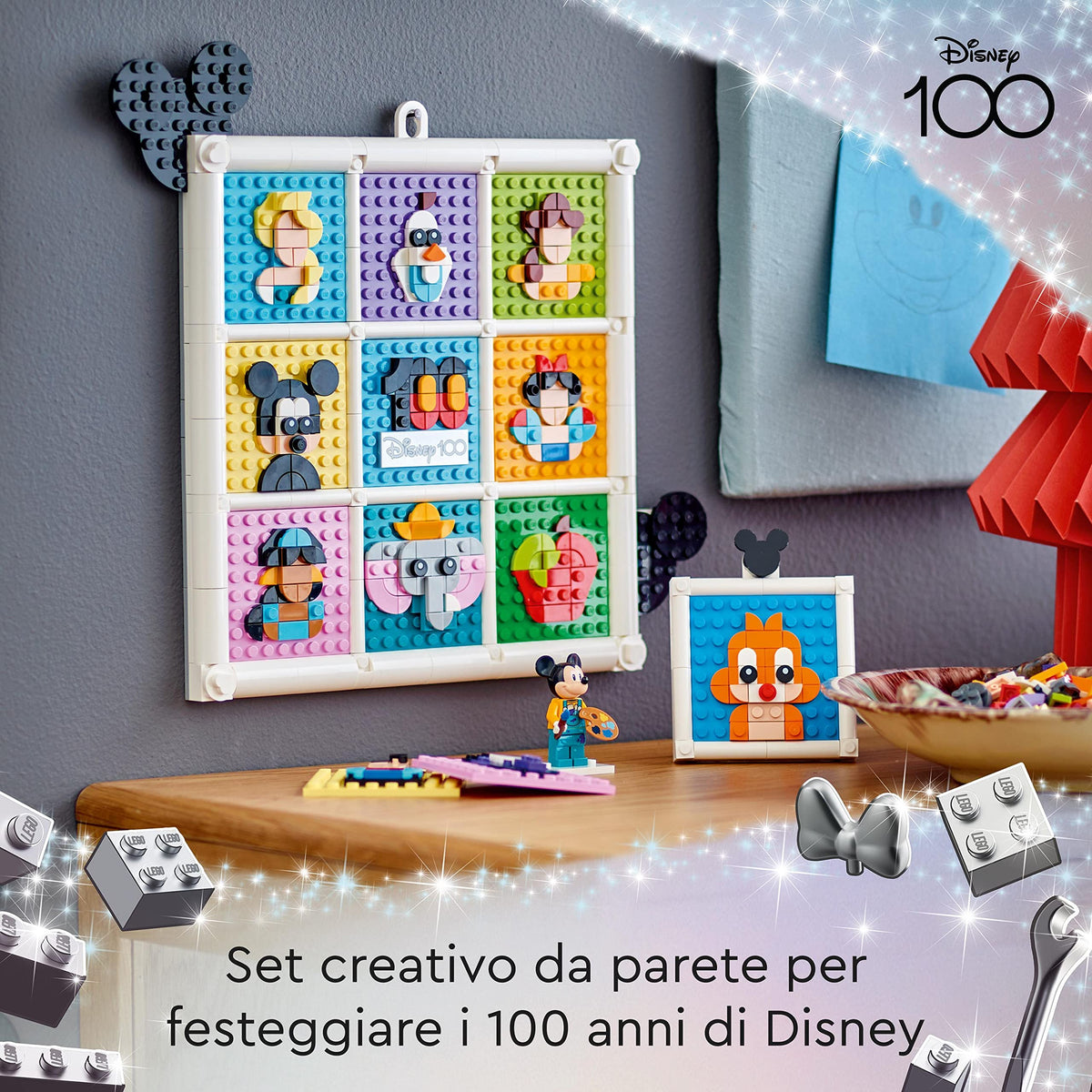 Disney Animated Figures Craft Set with 72 Mosaic Designs W89390