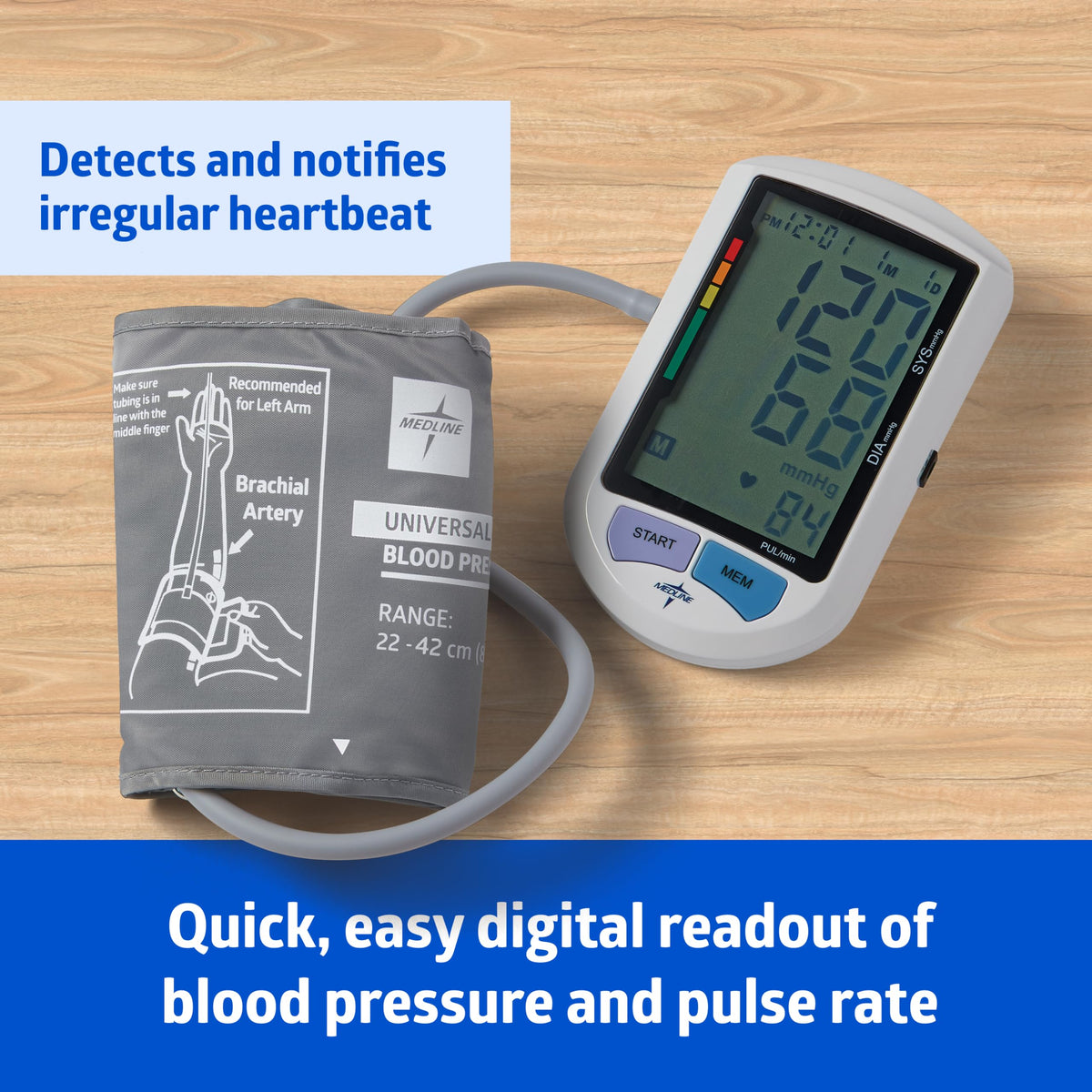 Automatic Blood Pressure Monitor with Universal Upper Arm Cuff and Carrying Case R755