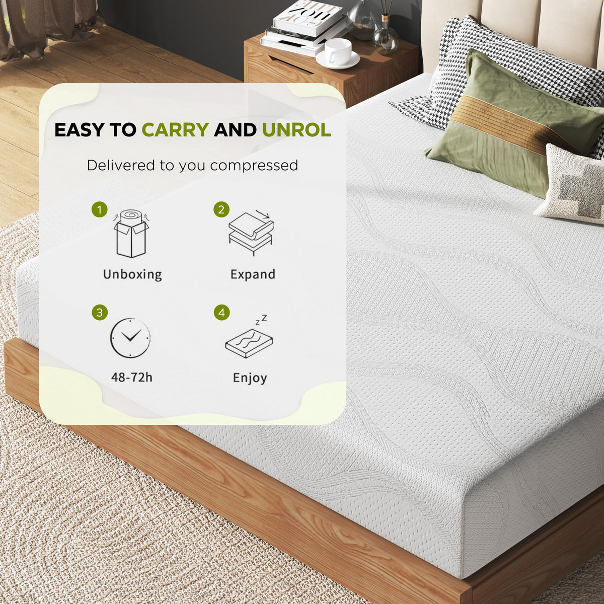 6 Inch Twin Memory Foam Mattress L966653