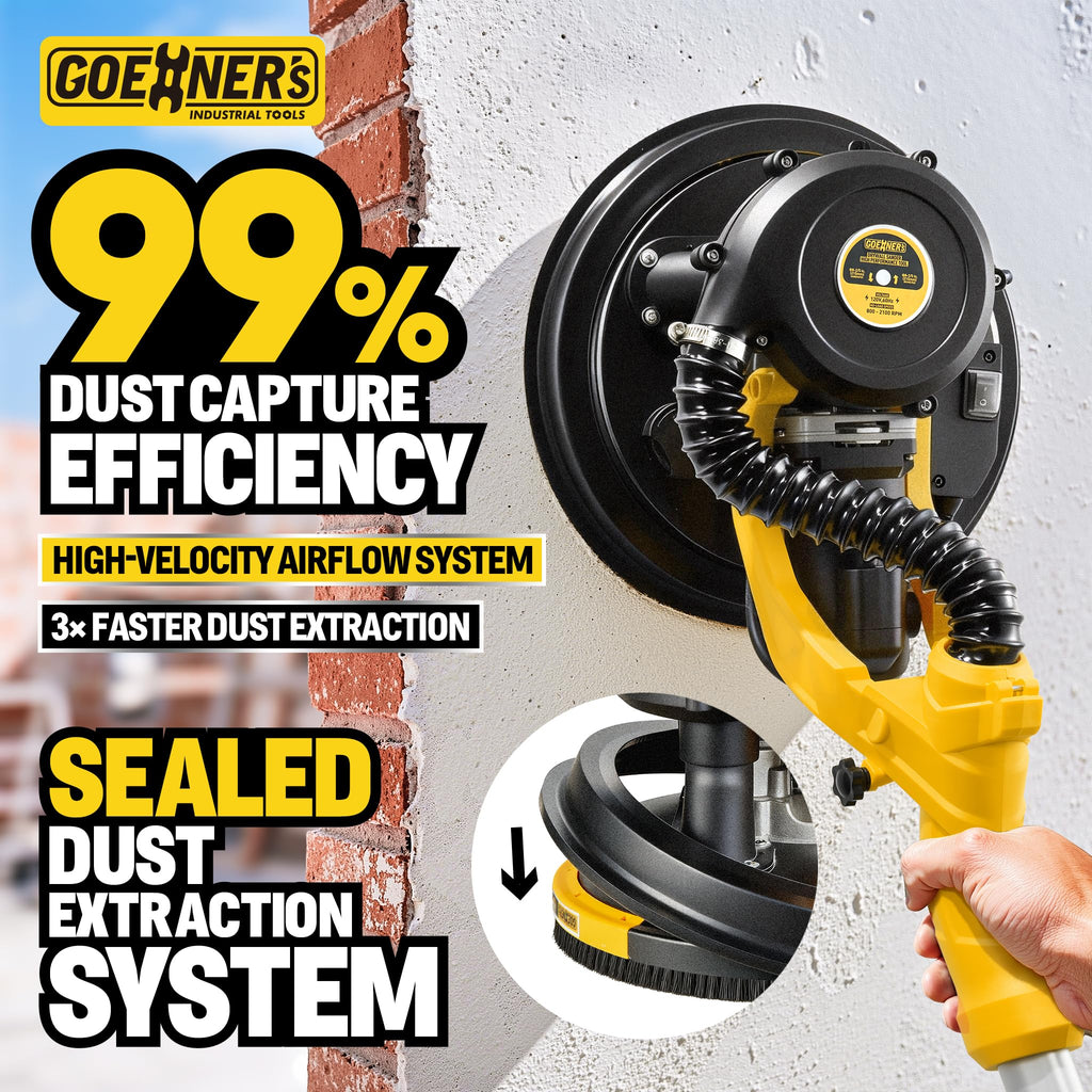 950W Electric Drywall Sander with Vacuum Dust Collector G8606