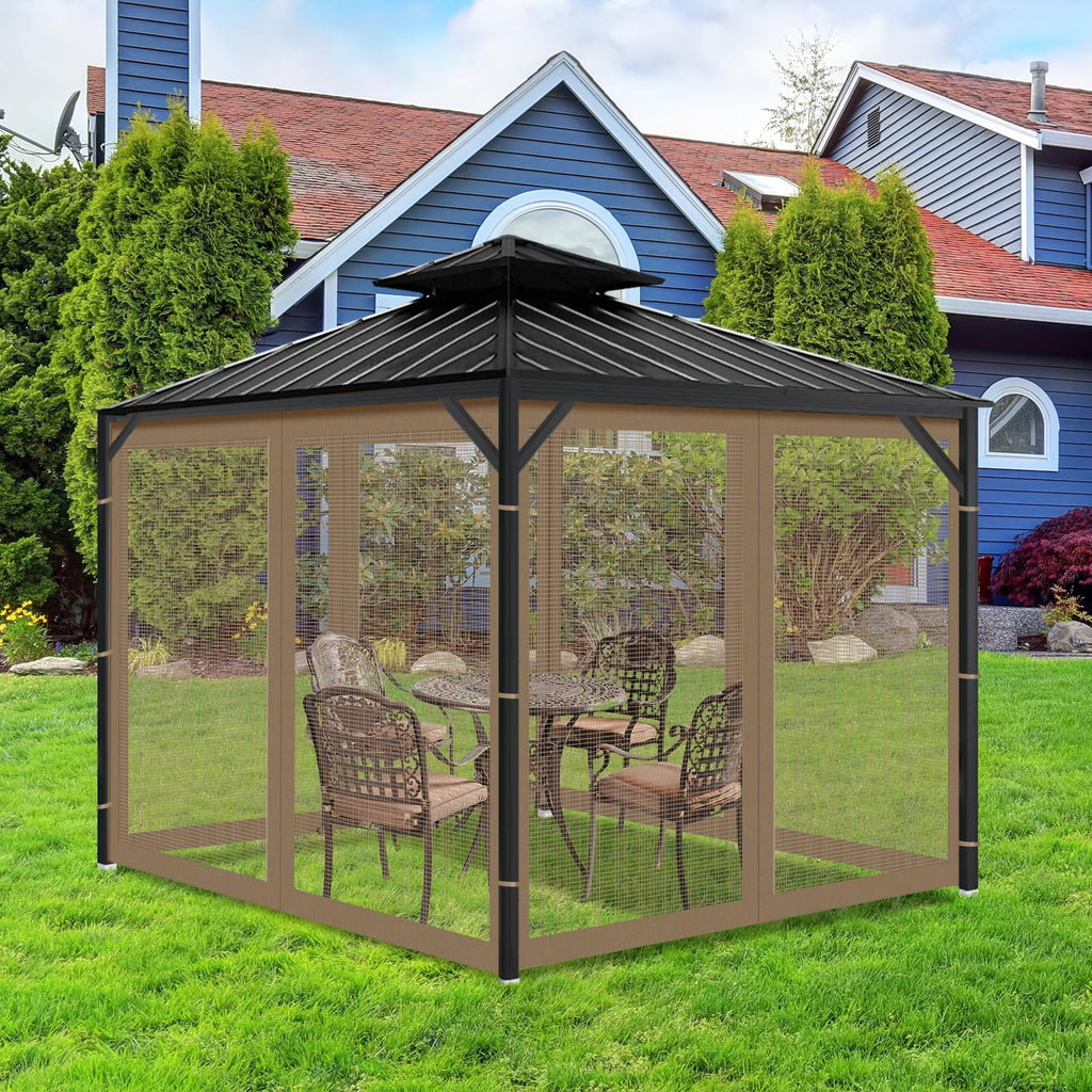 Brown Gazebo Mosquito Netting O488
